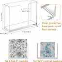Acrylic Napkin Holder for Table (6.5"x6.5"), Vertical Napkin Dispenser with Non-Slip Pads, Standing Clear Napkin Holders for Kitchen Dining Room Party Restaurant