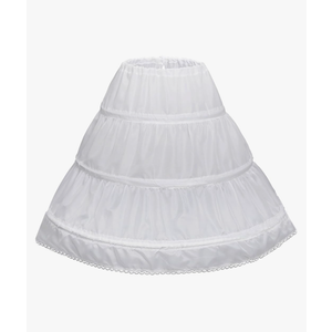 Abaowedding Girls' 3 Hoops Petticoat Full Slip Flower Girl Crinoline Skirt, 4-6 Y