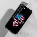 CARLOCA Compatible with Samsung S23 Plus Case,American DJ Skull Samsung Galaxy S23 Plus Cases Graphic Design Shockproof Anti-Scratch Drop Protection Case