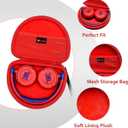 XANAD EVA Hard Case for JBL Junior 320BT / JR300BT / Jr310BT, Sony MDR-ZX110 / MDRZX110NC / MDR-ZX310AP On-Ear Headphones - Red