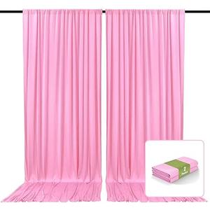 2 Panels Beige Backdrop Curtain, 10 x 7 Feet Background Curtains for Parties, Weddings, Baby Showers, Bachelorette Halloween, Christmas Birthday Party Photoshoot Backdrop Curtains Decorations