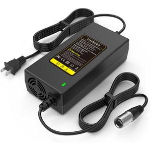 24V 5A 3-Pin Male XLR Connector Battery Charger for Lakematic, Pride Mobility, Jazzy Power Chair, Drive Medical, Golden Technologies, Shoprider, Rascal 200T/500T/301 PC 24BC5000TF-1