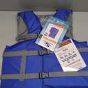 Stearns Adult Life Vest, USCG Approved Type III Life Jacket, PFD for Boating, Swimming, Watersports, & More, Standard & Oversized Fits (Blue)