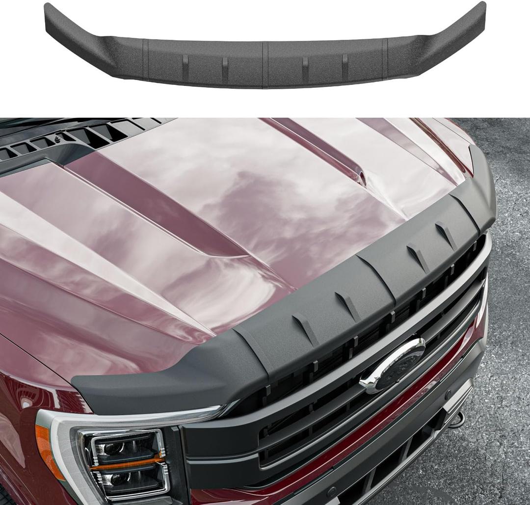 Xipoo Hood Protector Compatible with 2021-2025 Ford F-150 Hood Shield TPE Front Shield Deflector Replacement for 2021 2022 2023 2024 2025 Ford F150 Accessories