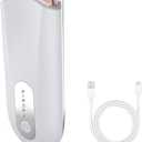 Heated Eyelash Curler for Natural Lashes 2-Level Adjustable Temperature Mini Electric Lash Curler Fast 3-Second Heat Up 24 Hours Long-Lasting Curl (White)