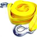 HFS(R) 2" X 30', 4.5 Ton 2 Inch X 30 Ft. Polyester Tow Strap Rope 2 Hooks 10,000lb Towing Recovery