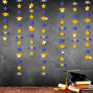 Navy-Blue Gold Graduation-2025 Class Party-Decorations Garland - Congrats Grad Hat Diploma Star Banner Streamers,Senior Masters College Congratulations Decor Supplies Hugtmr Navy-Blue Gold Graduation-2025 Class Party-Decorations Garland - Congrats Grad Hat Diploma Star Banner Streamers,Senior Masters College Congratulations Decor Supplies Hugtmr
