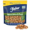 Fisher Chef's Naturals Walnut Halves & Pieces 2 lb, 100% California Unsalted Walnuts for Baking & Cooking, Healthy Snacks for Adults, Resealable Bag, Vegan Protein, Keto Snack, Chopped Nuts, Topping. 07/16/2026