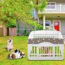 Dog Playpen Mesh Top Lid Fits for 36 Inch 4 Panels Crate Cover Regular Square Plastic Exercise Pet Pen, Breathable Pet Playpen Shade Covers for Dog Crate Pad, Cover Only, Fence Not Included(Gray)