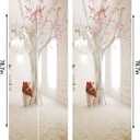 FLFK Door Mural Sticker - Flowers,Peel and Stick,Combined Size 30.3"x78.7",Split into 2 Pieces