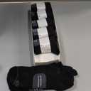 CS CELERSPORT Running Ankle Socks with Cushion Low Cut Athletic Tab Socks for Men Women 6 Pack (Large, Black + Grey)