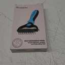 Dematting and Deshedding Comb for Dogs and Cats Grooming Tool - Mat Remover - Safe Detangler for Matted Fur Hair - Double Sided Undercoat Deshedder Brush