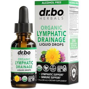 Lymphatic Drainage Supplements Drops - Organic Lymphatic Support Liquid Drops Cleanse with Echinacea, Lymph System Support Supplement, Lymph Node Detox Cleanse System Drainage - 1oz Non-GMO Organics