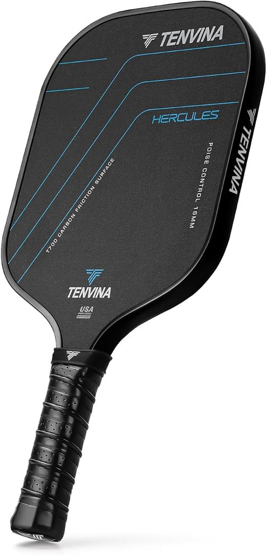 TENVINA Pickleball Paddles, Multi-Layer T700SC Textured Carbon Fiber Pickleball Paddle, Pickle Ball Paddle with Strong Spin & Power Surface, 4-Types of Shapes and Thicknesses, USAPA Approved