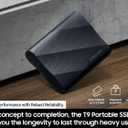 Samsung T9 Portable SSD 1TB, USB 3.2 Gen 2x2 External Solid State Drive, Seq. Read Speeds Up to 2,000MB/s for Gaming, Students and Professionals, MU-PG1T0B/AM, Black