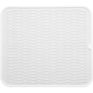 MicoYang Silicone Dish Drying Mat for Multiple Usage,Easy clean,Eco-friendly,Heat-resistant Silicone Mat for Kitchen Counter or Sink,Refrigerator or Drawer Liner White 2XL 24 inches x 18 inches