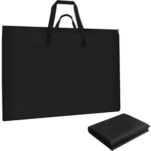 ZKOO Light Weight Art Portfolio Bag, 36 x 48 Extra Large Art Portfolio Case Light Weight Waterproof Poster, Studio Collection Tote for Artwork, Poster, Sketch Drawing, Canvas (36"*48"-Black)