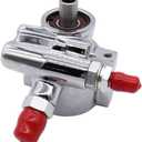1 PC SHLPDFM Chrome Silver Power Steering Pump Saginaw Tc Type 2 Remote Reservoir Power Steering Pump Fits for Chevy Gm 1980-2001
