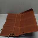 Chisel Roll,6 Pockets Roll Up Tool Pouch,Waxed Canvas Small Tool Roll Organizer and Wrench Roll Up Pouch,Store Chisel,Wrench,Pliers,Carving Knife (Brown)