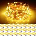 Fairy Lights Battery Operated, 24 Pack 7FT 20 LED Mini String Twinkle Lights for Christmas Helloween Mason Jars Centerpiece Table Decorations (24, Warm White)