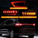 Left LED Tail Light Compatible with 2015-2018 Ford Edge SE SEL Sport Titanium Replacement for HT4Z-13405-E FO2800243,Tail Rear Brake Lamp Assembly LED Tube Bar Clear Lens Black Housing Driver Side