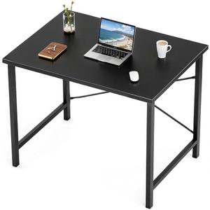 Sweetcrispy 32-Inch Small Computer Desk for Bedroom, Black | Gaming Writing Work and Study Desk for Home Office, Sturdy Metal Frame and Compact Modern Design with X-Shaped