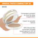 Avne High Protection Tinted Compact, Mineral Sunscreen, Tinted Sunscreen, Broad Spectrum SPF 50+, UVA/UVB Blue Light Protection, 100% Mineral, Water Resistant, Non-Greasy, Fragrance-Free
