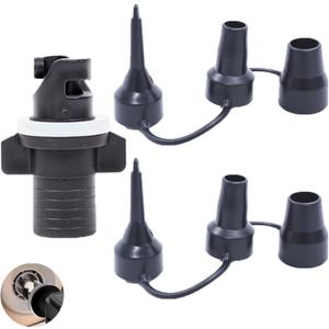 3 Pack Electric Air Pump Nozzles Replacement with Inflatable Boat Air Valve Adapter for Quick-Fill Air Pump Portable Inflator Deflator Queen Air Mattress Bed Inflatable Kayak Pool Floats Tubes