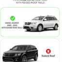 Cross Bars Roof Rack Fit for Dodge JUCV Journey 2009 2010 2011 2012 2013 2014 2015 2016 2017 2018 2019 2020 Luggage Rack Crossbar Cargo Carrier with Side Rails