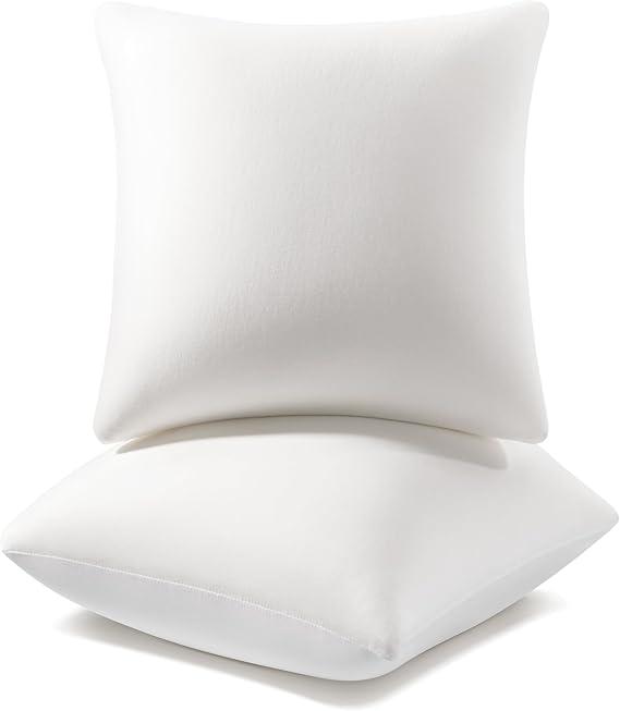 AM AEROMAX 20x20 Pillow Insert (Pack of 2) Memory Foam Throw Pillow Insert Sham Square for Decorative Cushion Bed Couch Sofa Without Deform After Longtime Use