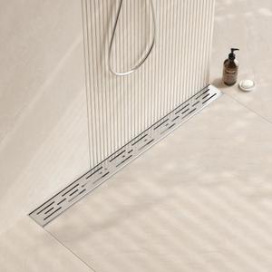 Neodrain 32 Inch Rectangular Linear Shower Drain with Brick Pattern Grate, Brushed 304 Stainless Steel Bathroom Floor Drain,Shower Floor Drain Includes Hair Strainer