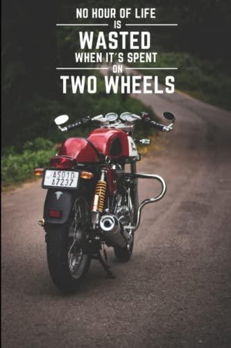 Two Wheels Vintage Motorcycle Cover Sketchbook Notebook 6x9in with 120 Blank pages