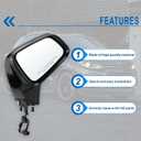 Right Passenger Side Mirror Compatible With 2017 2018 2019 2020 2021 2022 Chevy Trax With Manual Folding Power Glass Black Replace#GM1321578(3Pins)