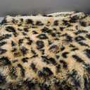 Leopard Blanket, Plush Cheetah Print Throw Blankets Soft Faux Fur Bed Throw for Decorative Couch Chair Sofa, Size 72 x 60 inch