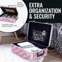 Vaultz Locking Storage Chest/Dorm Storage with Combination Locks, Pink, 19 x 7.5 x 14 inches (VZ03806)