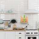 Wooden Straw Holder, Tumbler Straw Organizer Rack with Double Sided Adhesive Tape Drinking Straw Holder Dispenser Accessories Glass Straw Storage Container Supplies for Kitchen Counter Cabinets