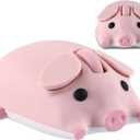 Wireless Mouse Pink Cute Pig Design Bluetooth Dual Mode Portable Compact Lightweight Silent Optical Kawaii Mice for PC Laptop Computer Tablet Macbook Pro/Air Kids Girls Student Home School Office Gift