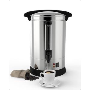 GarveeHome 100 Cups Coffee Urn,14 L/3.8 gal Commerical Coffee Maker for Buffet Catering Wedding Gathering,Large Capacity Hot Coffee Dispenser,Stainless Steel Hot Water Urn