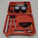 Cylinder Leak Down Tester Kit,Automotive Engine Pressure Gauges Compression Test Leakage Detector Tool Set - Light red (TU-21)
