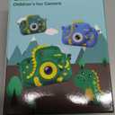 Kids Camera, Dinosaur Toddler Digital Camera for Boys Girls, Christmas Birthday Gifts, Selfie 1080P Camera for 3 4 5 6 7 8 9 Years Old Toys Dark Blue