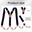 Leather Suspenders, Adjustable Dress Suspenders for Men, for dress pants Jeans Wedding Groomsmen, Adjustable X Back Strap with Swivel Hooks, Stylish and Functional.