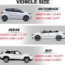 Hail Protector Car Cover, Compatible with Ford Chevrolet Toyota and Many Other Models,Car Cover Waterproof All Weather,5-Layer Thickened Cotton, Protection for SUV and Sedan (Silver,All Three Sedan)