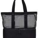 Beach Bag One size, tote with insulated bottom ( Black )