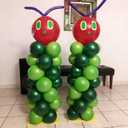 Green Caterpillar-Shaped Balloon Arch Kit 46Pcs Latex Happy Birthday Decorations Balloon Garland Kit for Birthday Baby Shower Themed Party Decorations