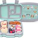 Bentgo Kids Prints Leak-Proof, 5-Compartment Bento-Style Kids Lunch Box - Ideal Portion Sizes for Ages 3-7, Durable, Drop-Proof, Dishwasher Safe, & PFAS & BPA-Free Materials (Puppy Love)