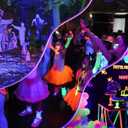 40W LED Black Light Bar for Glow Party, Blacklight with Plug &Switch, Each Light Up 484 Sq.ft Area, Halloween Glow Lights, Fluorescent Body Paint, Stage Lighting