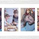 8x26 Collage Frame with 6 Openings 4X6 Pictures, Multiple Picture Frame with Mat, Wall or Tabletop Decor, White Wood Grain (1 Pack)