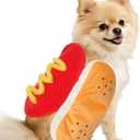 hoyuwak Hot Dog Pet Costume Funny Cute Food Hot Dog Costume for Pet Halloween Cosplay, Small