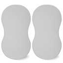 TILLYOU Baby Bassinet Sheets Cotton 2 Pack, 31.5"x18" Breathable Bassinet Mattress Protector, Soft Cradle Bassinet Crib Sheets, Gray