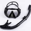 Grade Silicone Full Dry Top Snorkel Set, Travel Size Snorkeling Gear for Adults Youth, Three-Dimensional Nose Protection, Snorkeling Mask for Snorkeling